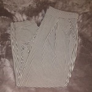 Express black & white harem pants size large